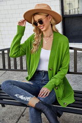 Ribbed Trim Dropped Shoulder Pocketed Cardigan - SHE BADDY© ONLINE WOMEN FASHION & CLOTHING STORE