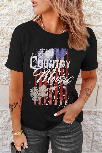 COUNTRY MUSIC Graphic Tee Shirt - SHE BADDY© ONLINE WOMEN FASHION & CLOTHING STORE