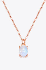 Natural 4-Prong Pendant Moonstone Necklace - SHE BADDY© ONLINE WOMEN FASHION & CLOTHING STORE