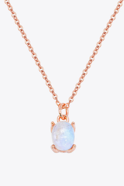 Natural 4-Prong Pendant Moonstone Necklace - SHE BADDY© ONLINE WOMEN FASHION & CLOTHING STORE