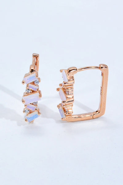 925 Sterling Silver Rectangle Natural Moonstone Earrings - SHE BADDY© ONLINE WOMEN FASHION & CLOTHING STORE