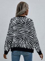 Zebra Print Button Down Cardigan - SHE BADDY© ONLINE WOMEN FASHION & CLOTHING STORE