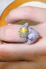 2 Carat Yellow Moissanite Animal Bypass Ring - SHE BADDY© ONLINE WOMEN FASHION & CLOTHING STORE