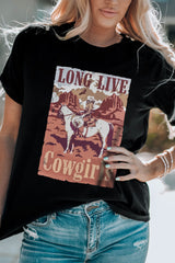 LONG LIVE COWGIRLS Graphic Tee - SHE BADDY© ONLINE WOMEN FASHION & CLOTHING STORE