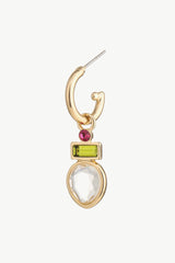 Crystal C-Hoop Drop Earrings - SHE BADDY© ONLINE WOMEN FASHION & CLOTHING STORE