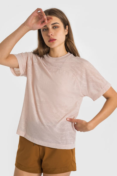 Breathable and Lightweight Short Sleeve Sports Top - SHE BADDY© ONLINE WOMEN FASHION & CLOTHING STORE