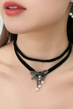 Double-Layered Floral Necklace - SHE BADDY© ONLINE WOMEN FASHION & CLOTHING STORE