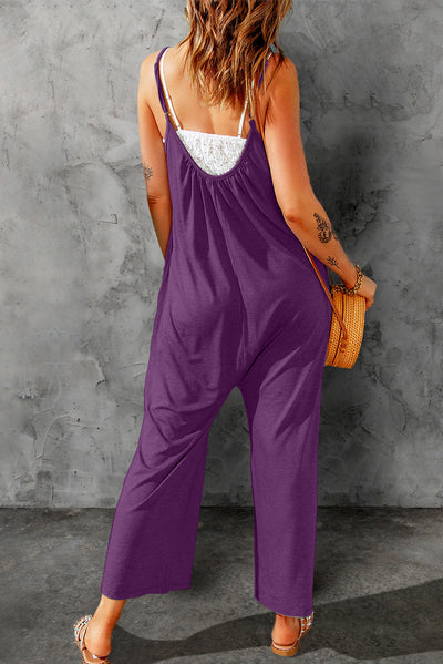 Full Size Spaghetti Strap Wide Leg Jumpsuit - SHE BADDY© ONLINE WOMEN FASHION & CLOTHING STORE