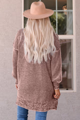 Heathered Open Front Longline Cardigan - SHE BADDY© ONLINE WOMEN FASHION & CLOTHING STORE