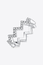 Moissanite Wavy Band Ring - SHE BADDY© ONLINE WOMEN FASHION & CLOTHING STORE
