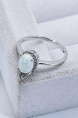925 Sterling Silver 4-Prong Opal Ring - SHE BADDY© ONLINE WOMEN FASHION & CLOTHING STORE