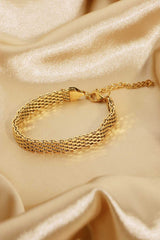18K Gold-Plated Wide Chain Bracelet - SHE BADDY© ONLINE WOMEN FASHION & CLOTHING STORE