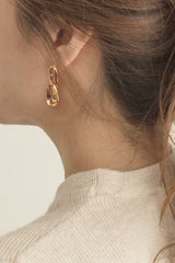 18K Gold-Plated Copper Double-Hoop Earrings - SHE BADDY© ONLINE WOMEN FASHION & CLOTHING STORE