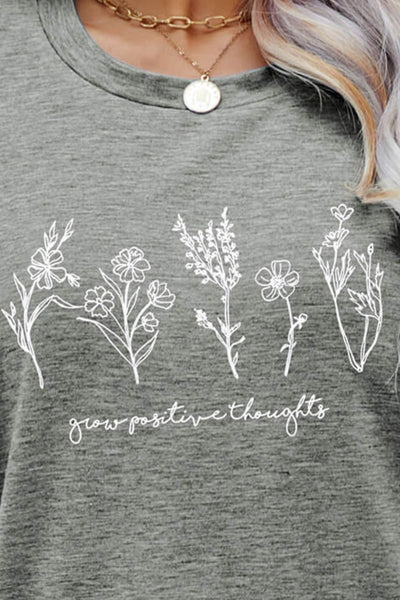 Graphic Round Neck Short Sleeve Tee - SHE BADDY© ONLINE WOMEN FASHION & CLOTHING STORE