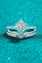 925 Sterling Silver Moissanite Crown Ring - SHE BADDY© ONLINE WOMEN FASHION & CLOTHING STORE