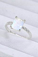 Square Moonstone Ring - SHE BADDY© ONLINE WOMEN FASHION & CLOTHING STORE