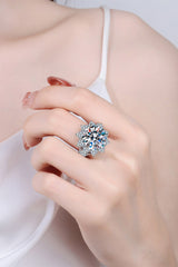 10 Carat Moissanite Flower-Shaped Ring - SHE BADDY© ONLINE WOMEN FASHION & CLOTHING STORE