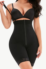 Full Size Lace Detail Zip-Up Under-Bust Shaping Bodysuit - SHE BADDY© ONLINE WOMEN FASHION & CLOTHING STORE