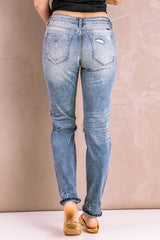 Splatter Distressed Acid Wash Jeans with Pockets - SHE BADDY© ONLINE WOMEN FASHION & CLOTHING STORE