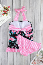 Mixed Print Tie-Back Two-Piece Swimsuit - SHE BADDY© ONLINE WOMEN FASHION & CLOTHING STORE