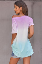 Faded Ombre T-Shirt - SHE BADDY© ONLINE WOMEN FASHION & CLOTHING STORE