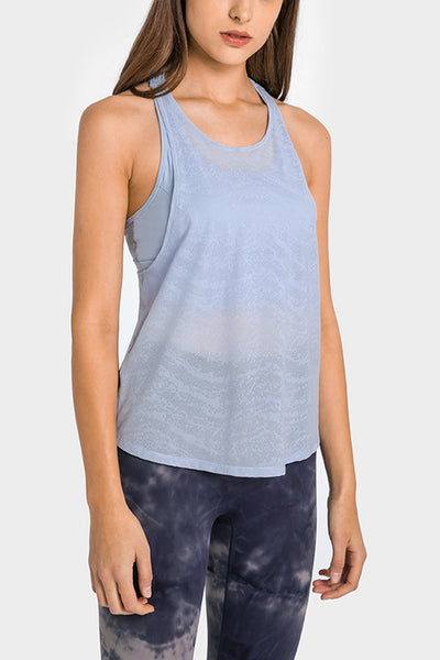 Spliced Mesh Racer Back Tank - SHE BADDY© ONLINE WOMEN FASHION & CLOTHING STORE