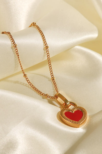 Stainless Steel Heart Pendant Necklace - SHE BADDY© ONLINE WOMEN FASHION & CLOTHING STORE