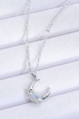 Natural Moonstone Moon Pendant Necklace - SHE BADDY© ONLINE WOMEN FASHION & CLOTHING STORE