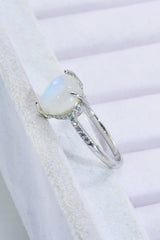 Heart-Shaped Natural Moonstone Ring - SHE BADDY© ONLINE WOMEN FASHION & CLOTHING STORE