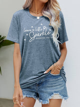 LEAVE A LITTLE SPARKLE WHEREVER YOU GO Tee Shirt - SHE BADDY© ONLINE WOMEN FASHION & CLOTHING STORE