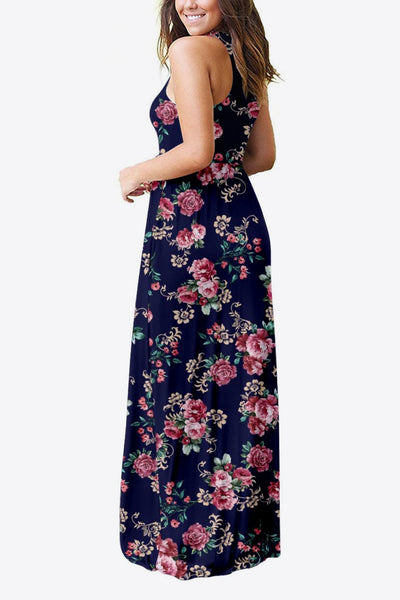 Empire Waist Sleeveless Dress with Pockets - SHE BADDY© ONLINE WOMEN FASHION & CLOTHING STORE