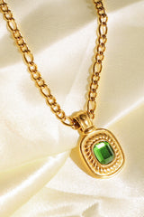 18K Gold Plated Inlaid Rhinestone Pendant Necklace - SHE BADDY© ONLINE WOMEN FASHION & CLOTHING STORE