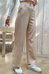 Center Seam Wide Leg Pants - SHE BADDY© ONLINE WOMEN FASHION & CLOTHING STORE