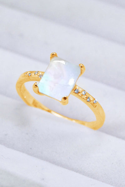 Square Moonstone Ring - SHE BADDY© ONLINE WOMEN FASHION & CLOTHING STORE