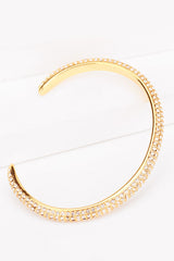 18K Gold-Plated Rhinestone Open Bracelet - SHE BADDY© ONLINE WOMEN FASHION & CLOTHING STORE