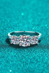 Stylish 925 Sterling Silver Moissanite Ring - SHE BADDY© ONLINE WOMEN FASHION & CLOTHING STORE