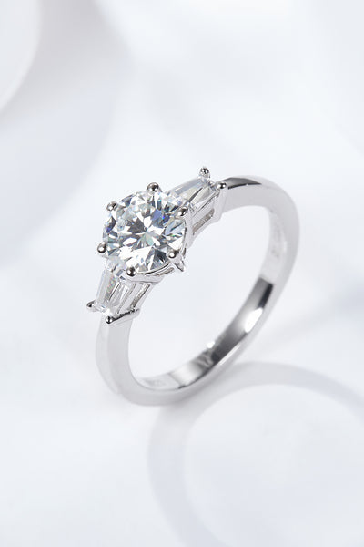 Loyal Love 1 Carat Moissanite Platinum-Plated Ring - SHE BADDY© ONLINE WOMEN FASHION & CLOTHING STORE