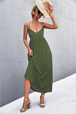 Double Strap Tie Back Dress - SHE BADDY© ONLINE WOMEN FASHION & CLOTHING STORE