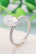 14K White Gold 2.5 Carat Moissanite 4-Prong Ring - SHE BADDY© ONLINE WOMEN FASHION & CLOTHING STORE