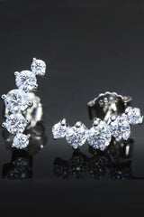 All You Need Moissanite Platinum-Plated Earrings - SHE BADDY© ONLINE WOMEN FASHION & CLOTHING STORE