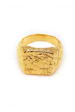 Textured Gold-Plated Ring - SHE BADDY© ONLINE WOMEN FASHION & CLOTHING STORE