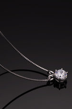 925 Sterling Silver 1 Carat Moissanite Pendant Necklace - SHE BADDY© ONLINE WOMEN FASHION & CLOTHING STORE