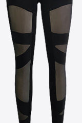 Spliced Mesh Leggings - SHE BADDY© ONLINE WOMEN FASHION & CLOTHING STORE