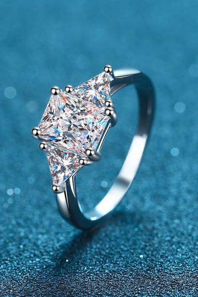 3 Carat Moissanite 925 Sterling Silver Rhodium-Plated Ring - SHE BADDY© ONLINE WOMEN FASHION & CLOTHING STORE