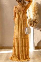 Frill Trim Sleeveless Maxi Dress - SHE BADDY© ONLINE WOMEN FASHION & CLOTHING STORE