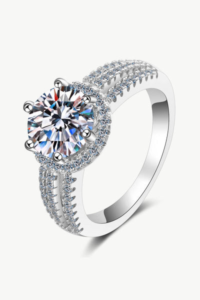 Sterling Silver Moissanite Ring - SHE BADDY© ONLINE WOMEN FASHION & CLOTHING STORE