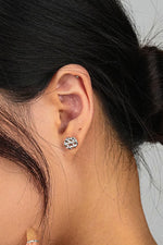 925 Sterling Silver Woven Stud Earrings - SHE BADDY© ONLINE WOMEN FASHION & CLOTHING STORE