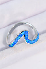 Opal Contrast 925 Sterling Silver Ring - SHE BADDY© ONLINE WOMEN FASHION & CLOTHING STORE