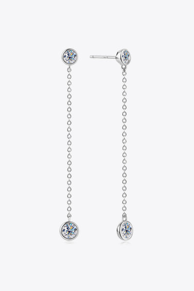 Moissanite Chain Earrings - SHE BADDY© ONLINE WOMEN FASHION & CLOTHING STORE