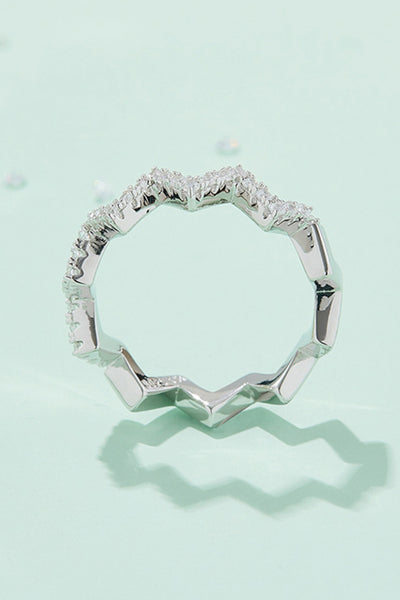 Moissanite Wavy Band Ring - SHE BADDY© ONLINE WOMEN FASHION & CLOTHING STORE